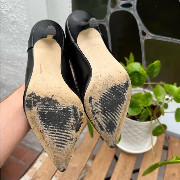 Zara classic black leather high heels EUR 36 - Picture 7 of 7
